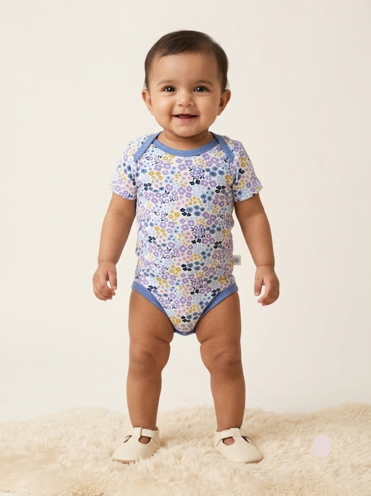 Baby's rompers - faded bloom