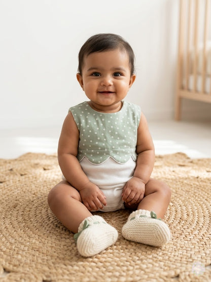 Baby's rompers - green