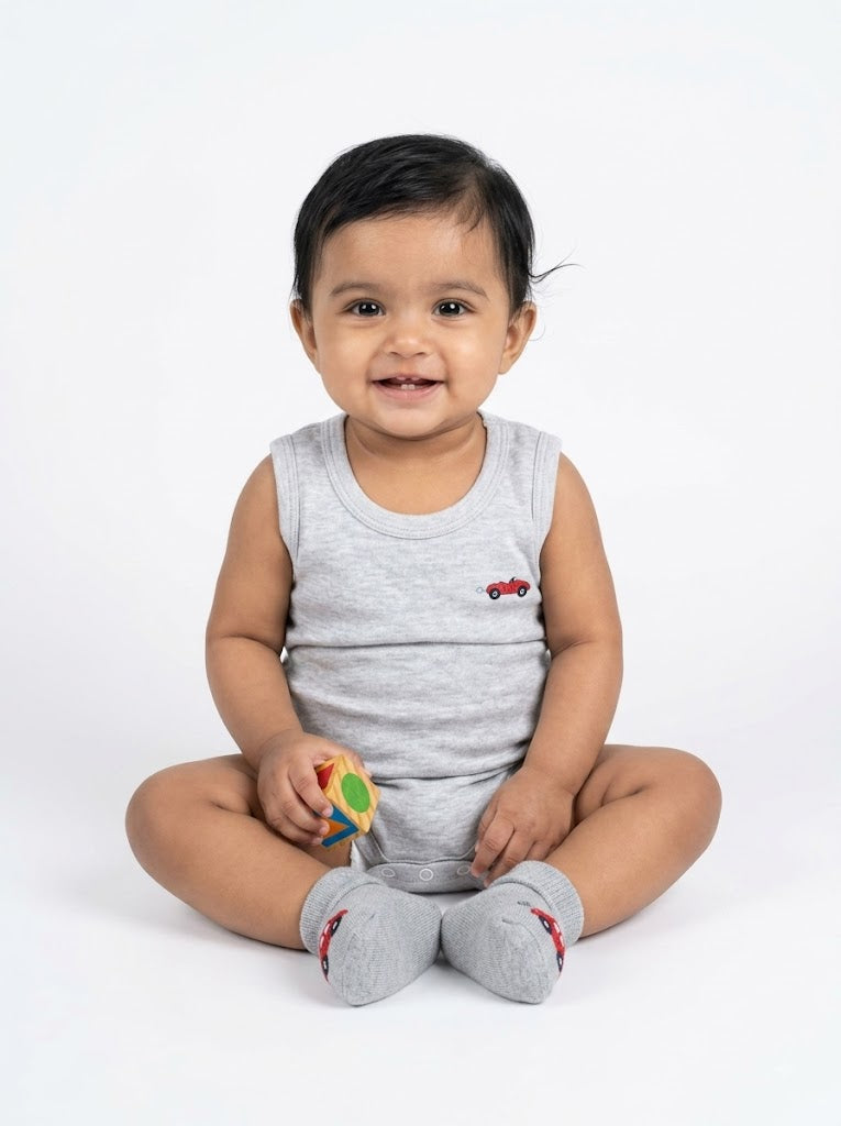 Baby's rompers - greys