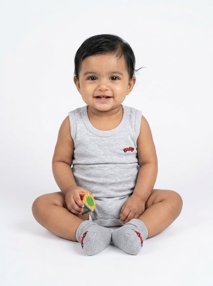 Baby's rompers - greys
