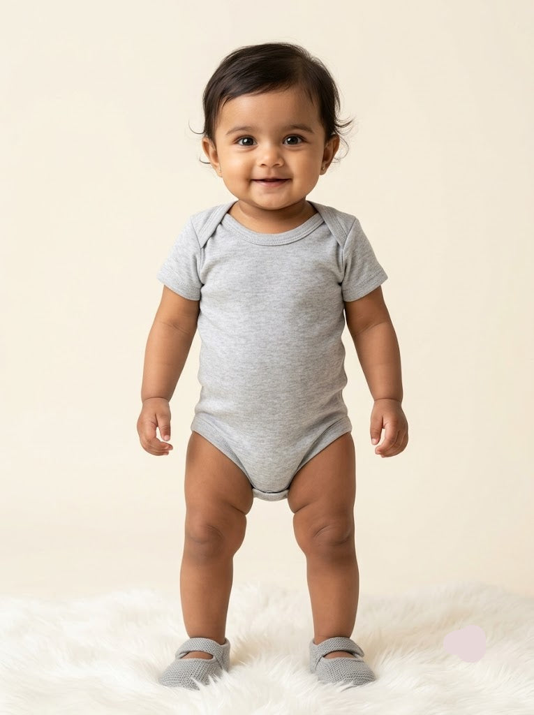 Baby's rompers - l.grey