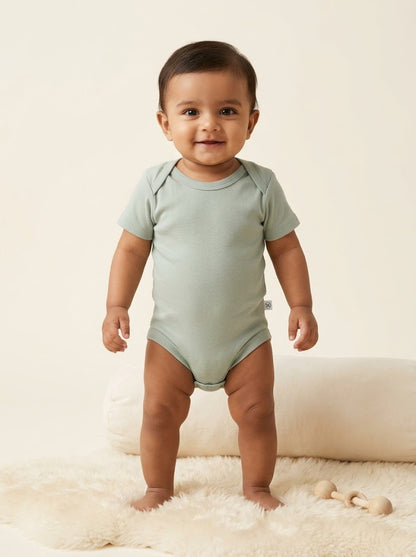 Baby's rompers - l.sage green
