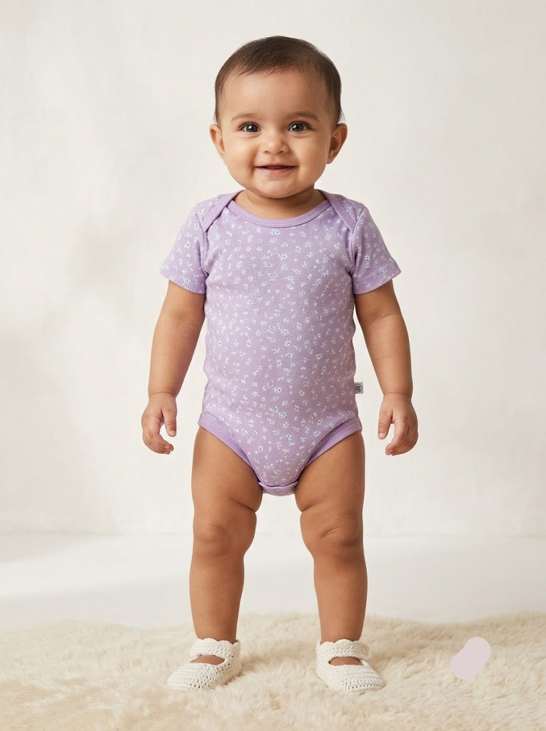 Baby's rompers - lav bloom
