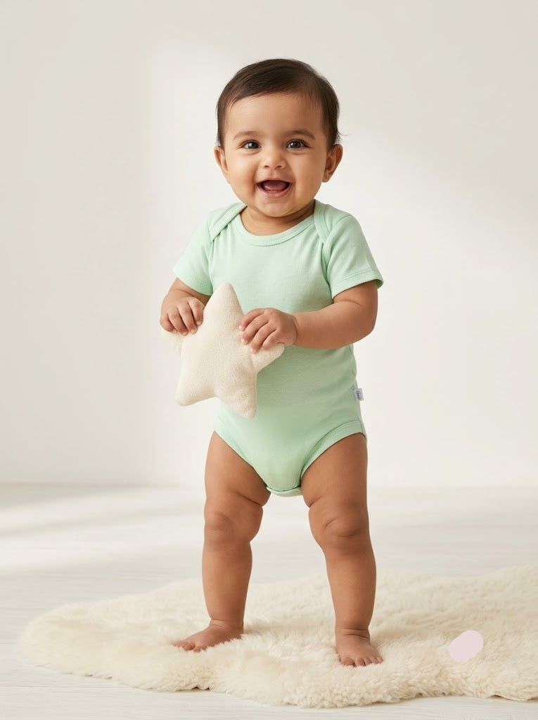 Baby's rompers - mint green