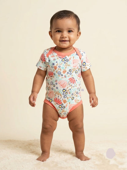 Baby's rompers - mixed flower