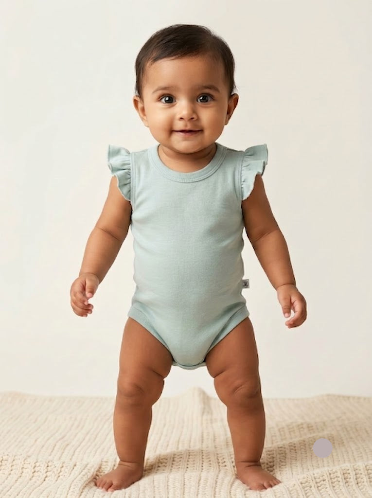 Baby's rompers - pastel blue