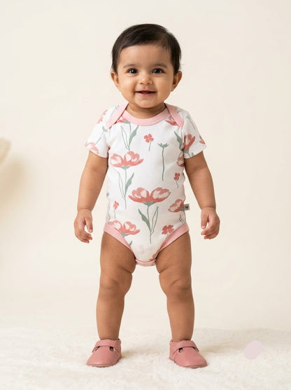 Baby's rompers - pink blossom plant