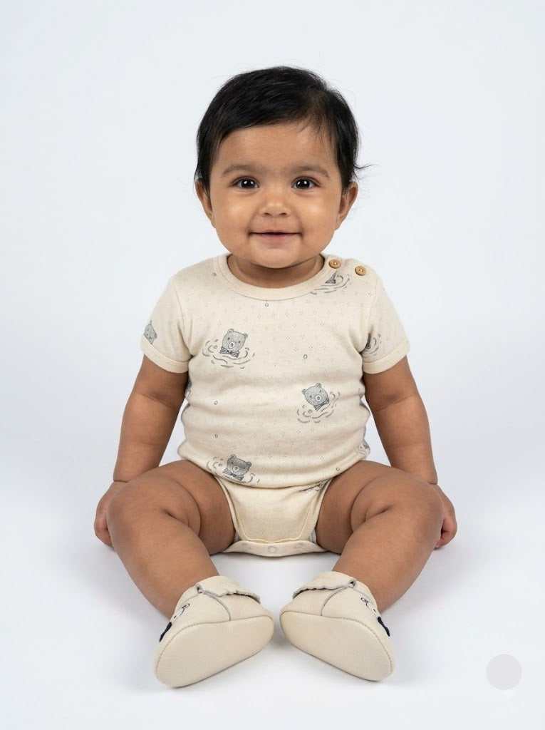 Baby's rompers - ted face
