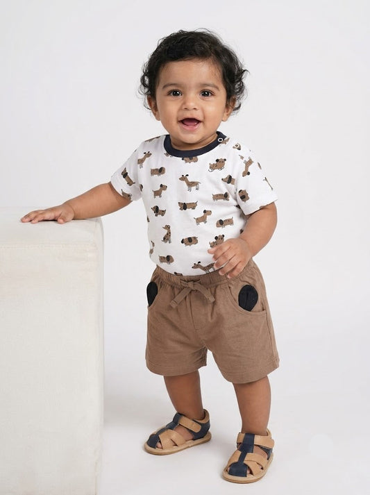 Baby's shorts set - b/doggy