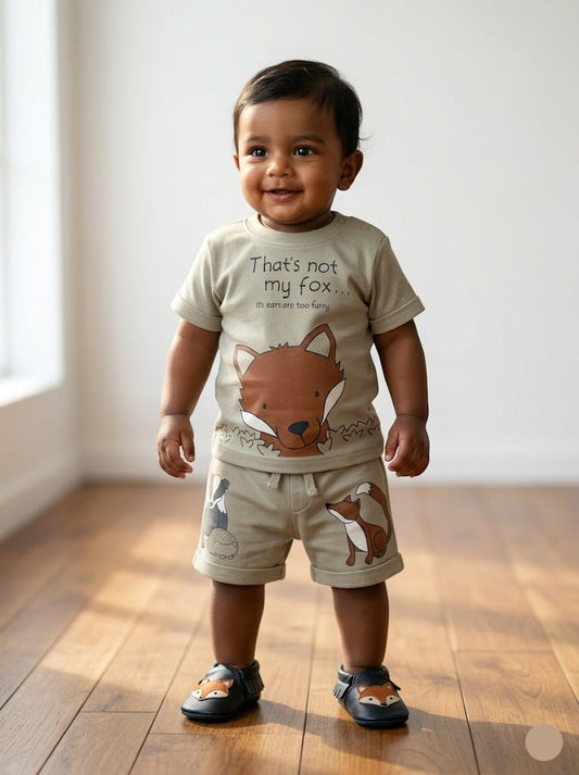 Baby's shorts set - brown my fox