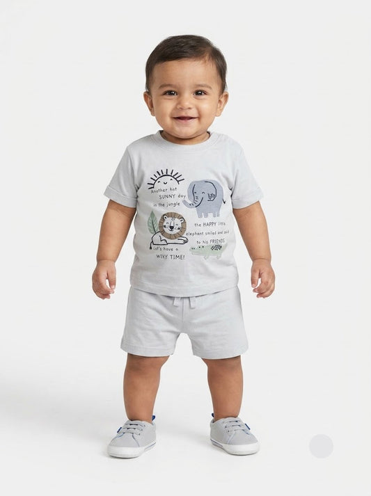Baby's shorts set - ele/lion