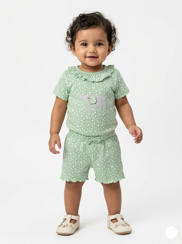 Baby's shorts set - elephant
