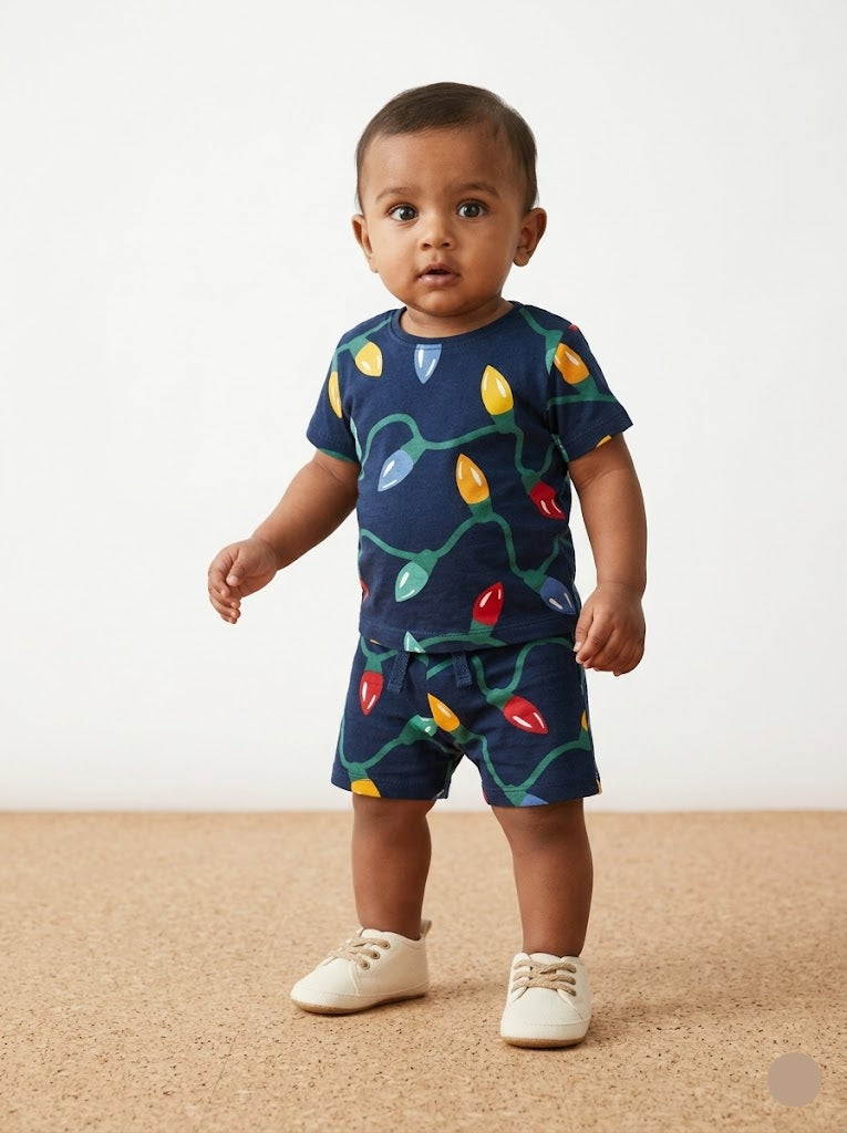 Baby's shorts set - neon bulbs
