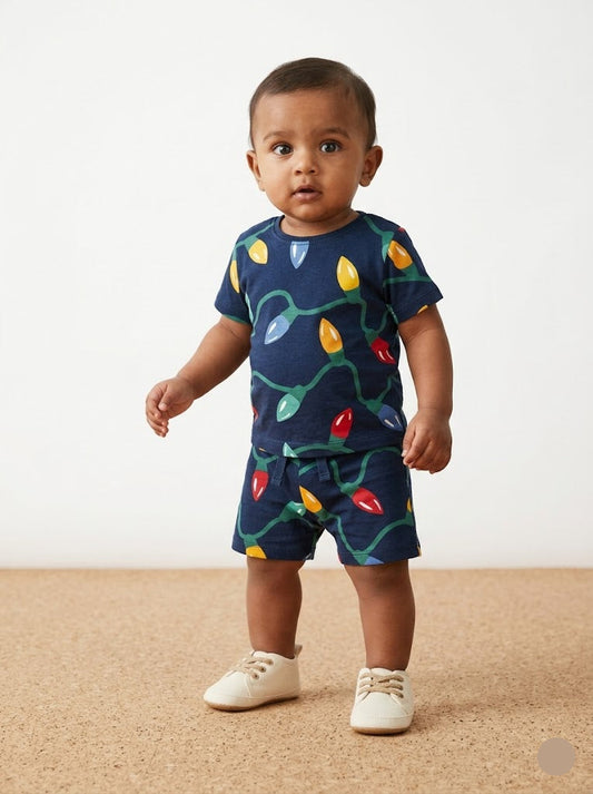 Baby's shorts set - neon bulbs