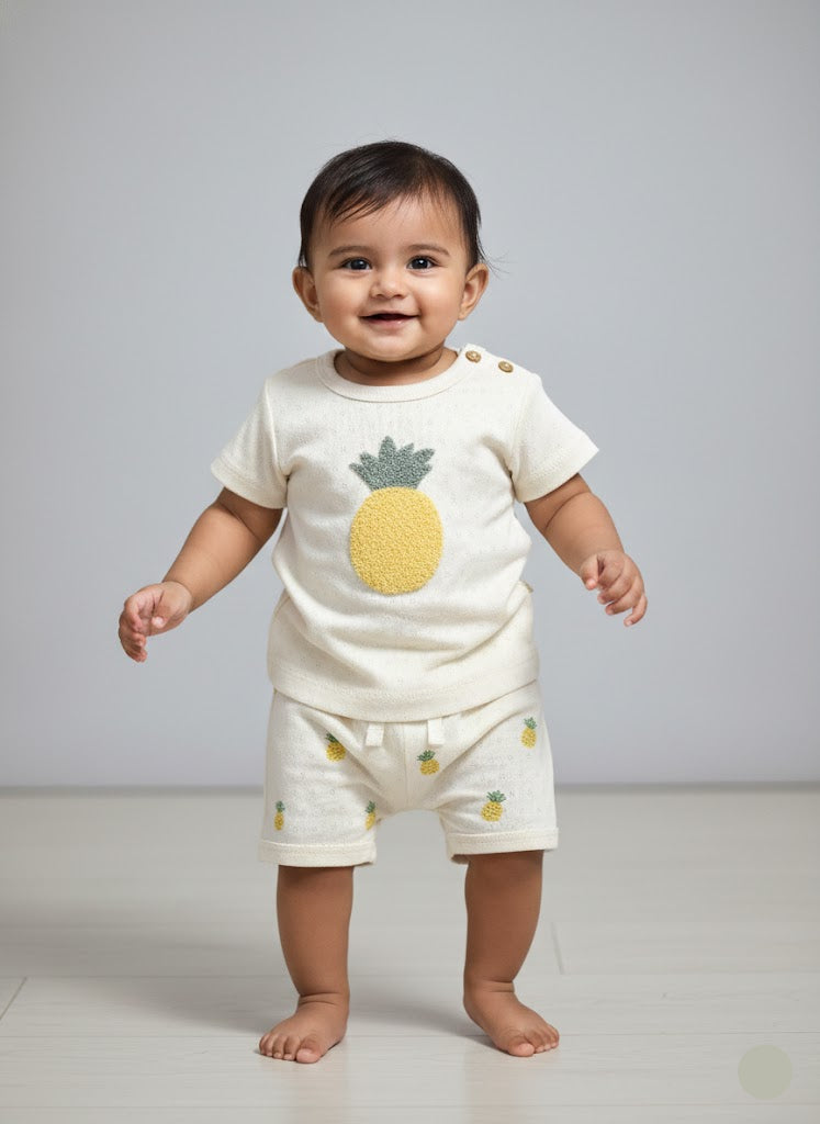 Baby's shorts set - pineapple