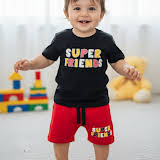 Baby's shorts set (Super friends)