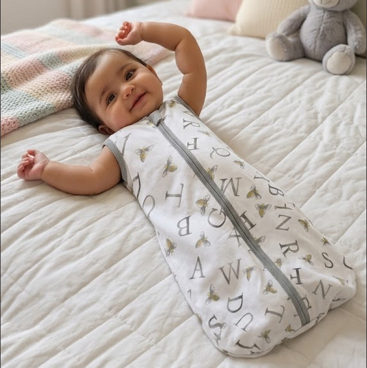 Baby's sleeping bag - letters