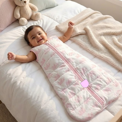 Baby's sleeping bag - pink elephants