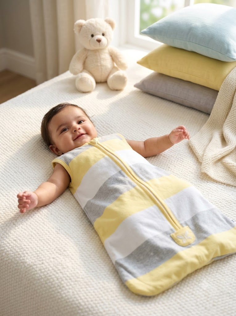 Baby's sleeping bag - yellow