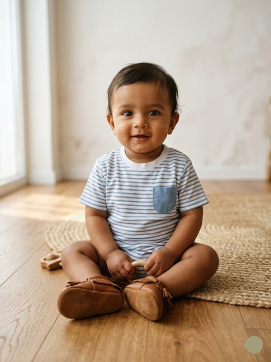Baby's t-shirt - blue stripes