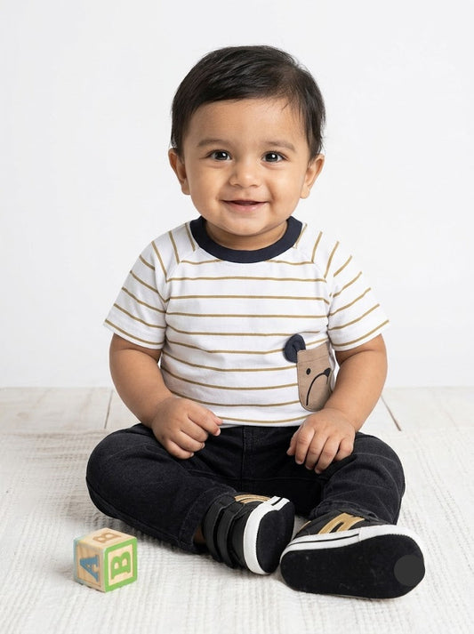 Baby's t-shirt - brown line