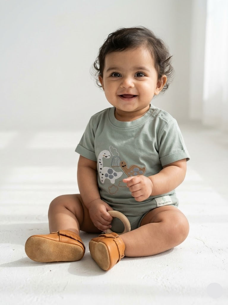 Baby's t-shirt - green dino