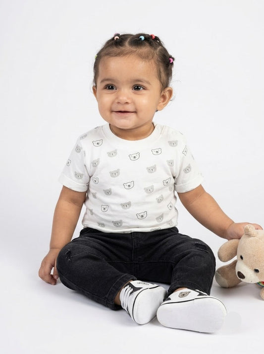 Baby's t-shirt - w/g/bear face