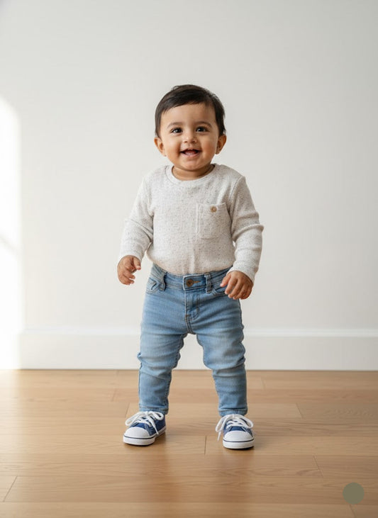 Baby's t-shirt - whitehalf dots