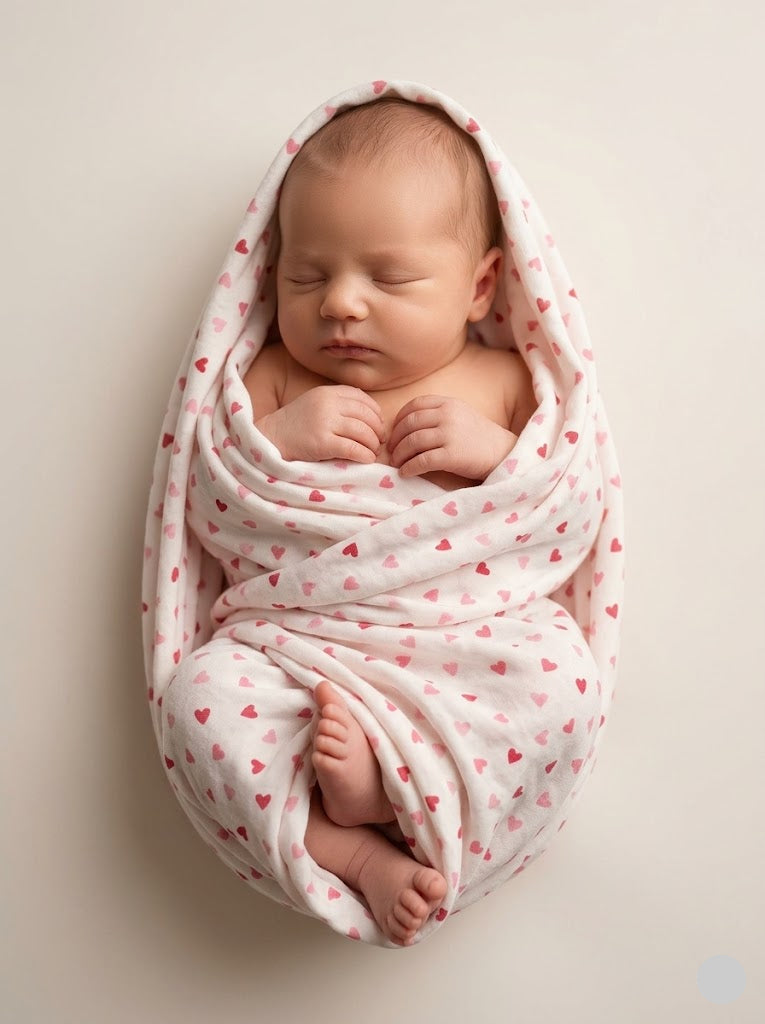 Baby's two layer blanket – hearts