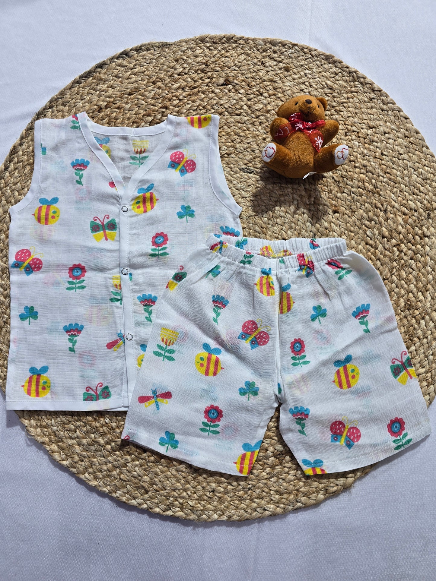 Baby's muslin Co-ord set - Butterfly