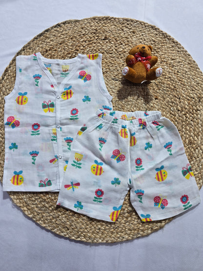 Baby's muslin Co-ord set - Butterfly