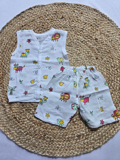 Baby's muslin Co-ord set - Coconut tree