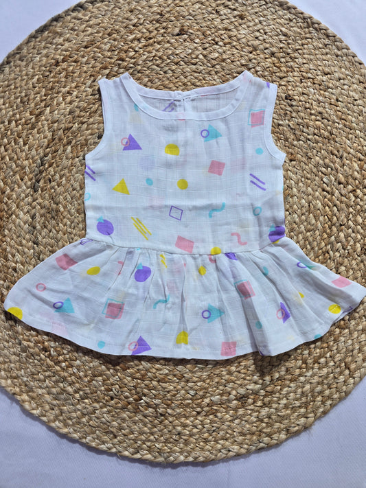Baby's muslin frock button - Shapes