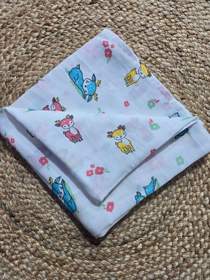 Baby's muslin swaddle - Deer