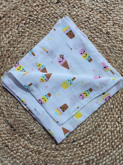 Baby's muslin swaddle - Icecream