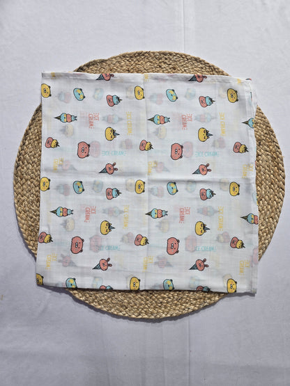 Baby's muslin swaddle - Icecream print