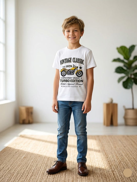 Boy's t-shirt - White bike