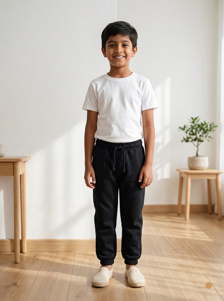 Boy's loop knit pant - black