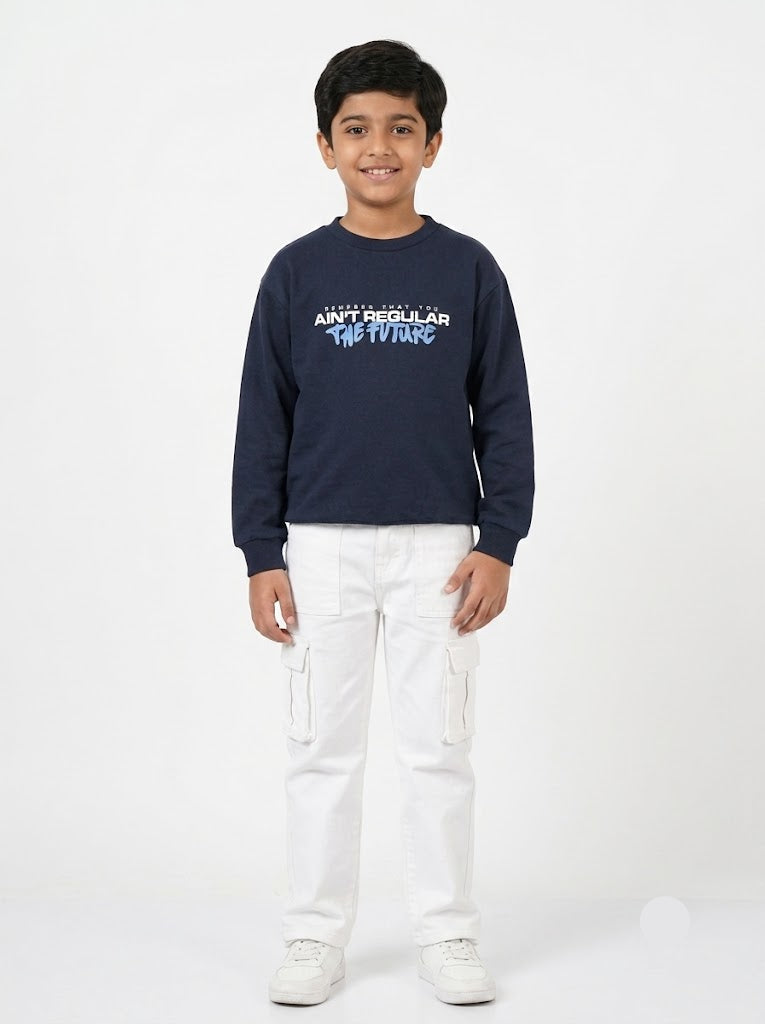 Boy's loop knit t-shirt - future