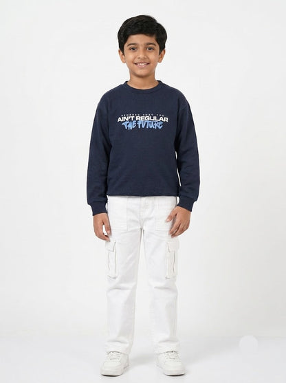 Boy's loop knit t-shirt - future