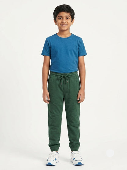 Boy's lop knit pant - cut green