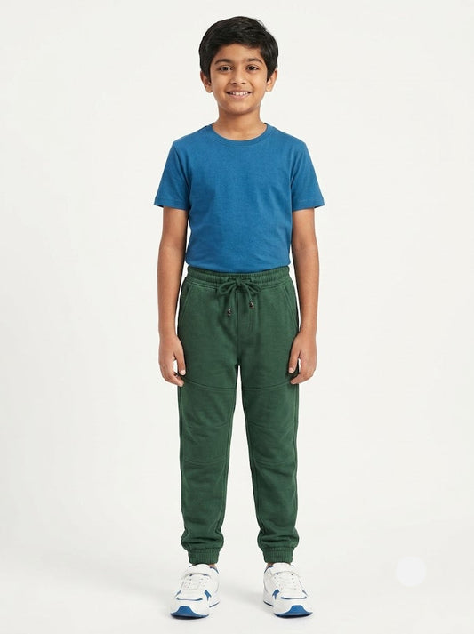Boy's lop knit pant - cut green