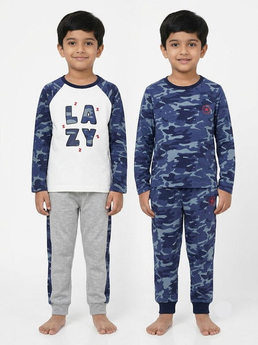 Boy's pant set - millitary (2 pack / 2 top & 2 pant)