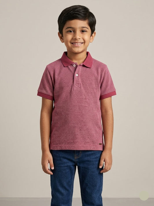 Boy's polo t-shirt - Red dot