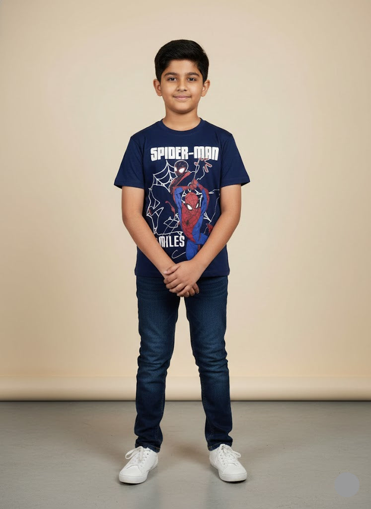 Boy's t-shirt - Blue spidy