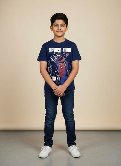 Boy's t-shirt - Blue spidy