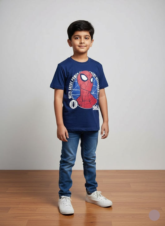 Boy's t-shirt - blue spider