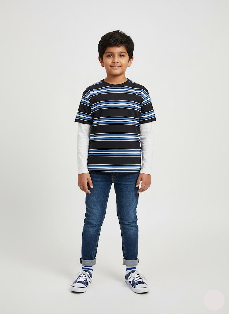 Boy's t-shirt - blue stripes