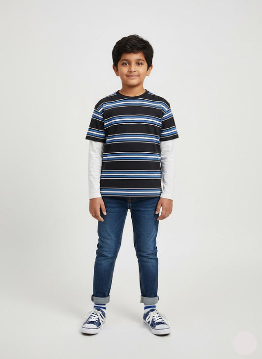 Boy's t-shirt - blue stripes