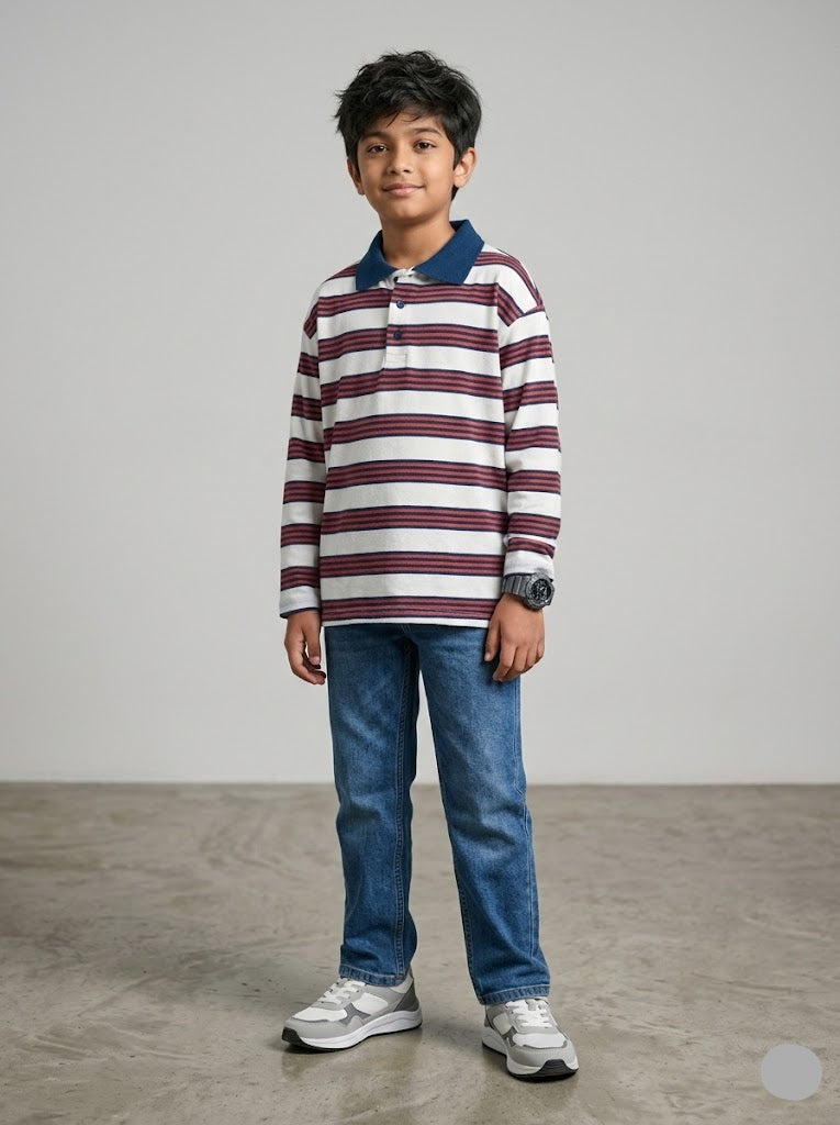 Boy's t-shirt - orange stripes